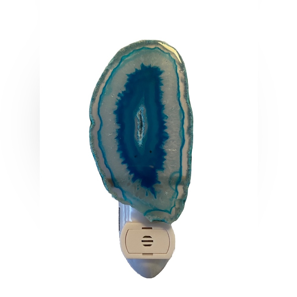 Blue and clear agate night light